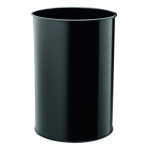 1 Ud Papelera Metal 30L Circular Negra