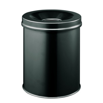 1 Ud Papelera SAFE 15L Circular Negra