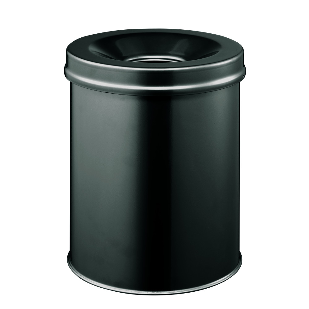 1 Ud Papelera SAFE 15L Circular Negra