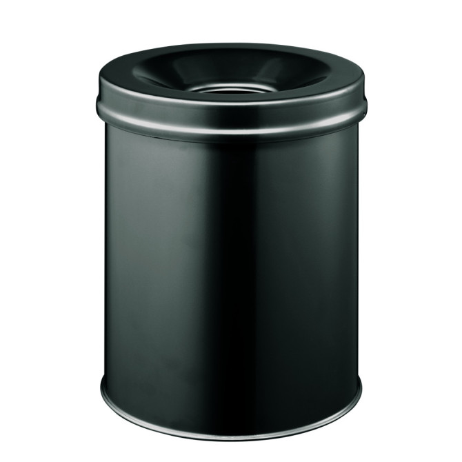 1 Ud Papelera SAFE 15L Circular Negra