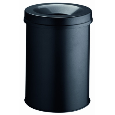 1 Ud Papelera SAFE 30L Circular Negra