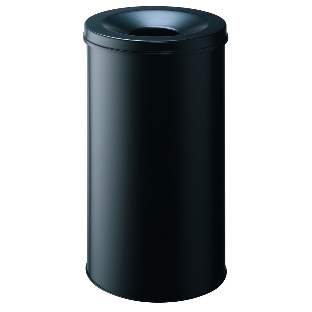 1 Ud Papelera SAFE 60L Circular Negra