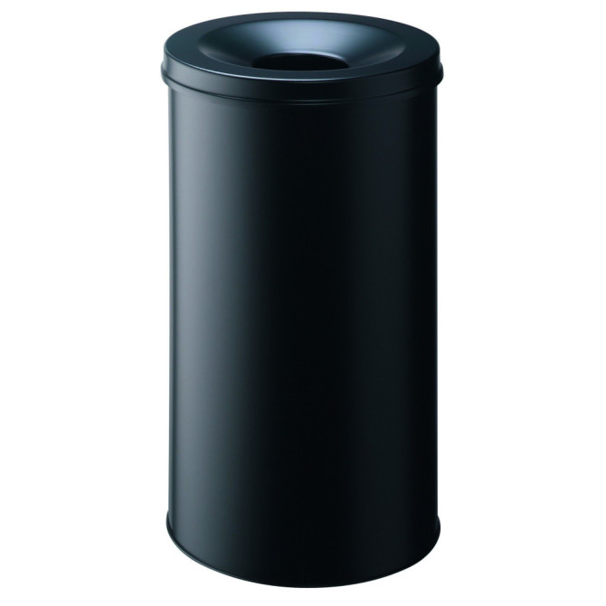 1 Ud Papelera SAFE 60L Circular Negra