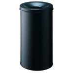 1 Ud Papelera SAFE 60L Circular Negra