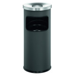 1 Ud Papelera Redonda 17L SAFE con Cenicero Antracita