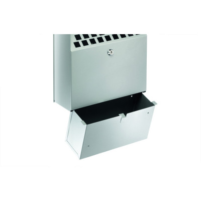 1 Ud Cenicero de Pared Metálico 4L Metalico Plateado.