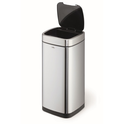 1 Ud Papelera Sensor NO TOUCH 35L Metalico Plateado