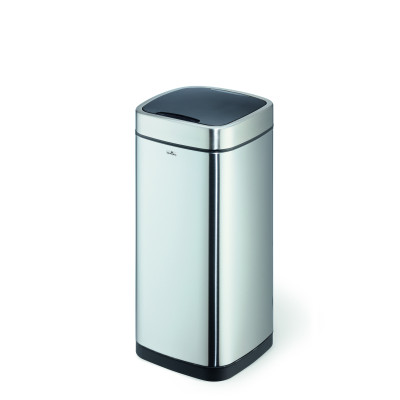 1 Ud Papelera Sensor NO TOUCH 35L Metalico Plateado