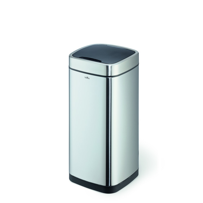 1 Ud Papelera Sensor NO TOUCH 35L Metalico Plateado