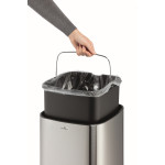 1 Ud Papelera Sensor NO TOUCH 35L Metalico Plateado