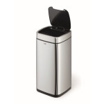 1 Ud Papelera Sensor NO TOUCH 21L Metalico Plateado