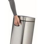 1 Ud Papelera Sensor NO TOUCH 21L Metalico Plateado