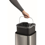 1 Ud Papelera Sensor NO TOUCH 21L Metalico Plateado