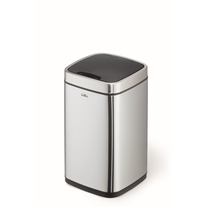 1 Ud Papelera Sensor NO TOUCH 12L Metalico Plateado