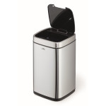 1 Ud Papelera Sensor NO TOUCH 12L Metalico Plateado