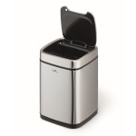 1 Ud Papelera Sensor NO TOUCH 6L Metalico Plateado