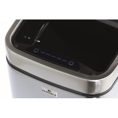 1 Ud Papelera Sensor NO TOUCH 6L Metalico Plateado