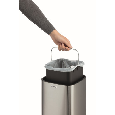 1 Ud Papelera Sensor NO TOUCH 6L Metalico Plateado