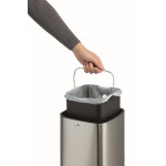 1 Ud Papelera Sensor NO TOUCH 6L Metalico Plateado
