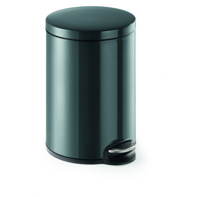1 Ud Papelera Pedal Metalica 20L Circular Antracita