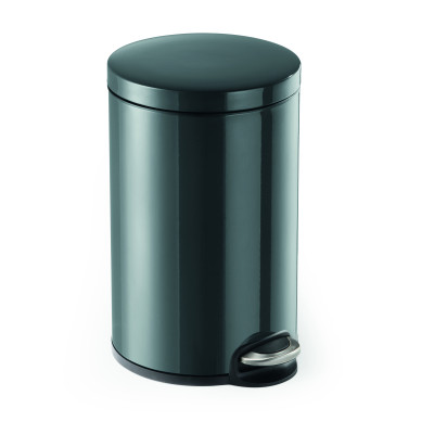1 Ud Papelera Pedal Metalica 12L Circular Antracita