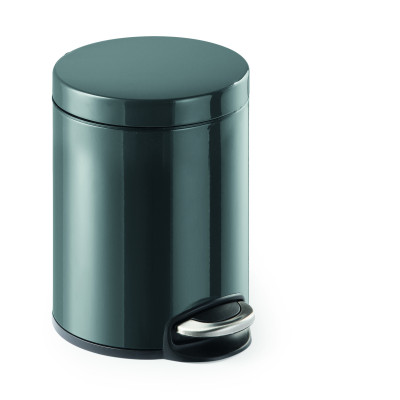 1 Ud Papelera Pedal Metalica 5L Circular Antracita
