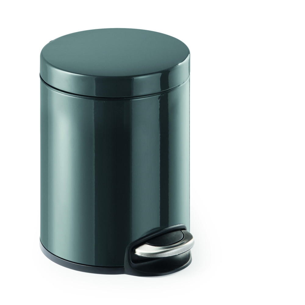 1 Ud Papelera Pedal Metalica 5L Circular Antracita