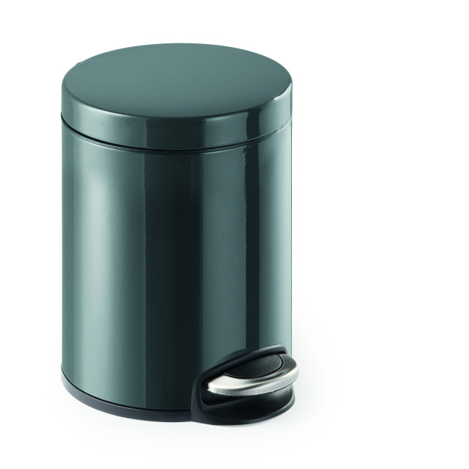 1 Ud Papelera Pedal Metalica 5L Circular Antracita