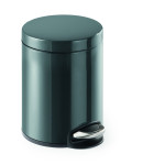 1 Ud Papelera Pedal Metalica 5L Circular Antracita