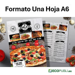 Cartas de Platos Una Hoja Dos Caras A6