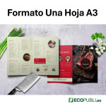 Cartas de Platos Una Hoja Dos Caras A3