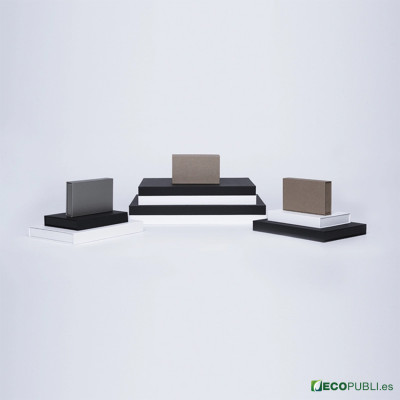25 Cajas Cierre Magnético FLATBOX 12X7X2cm Sin Impresión
