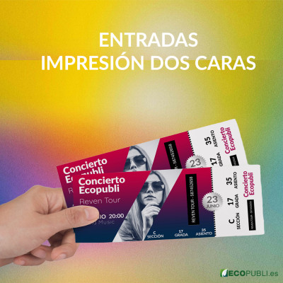 entradas impresas a doble cara personalizadas