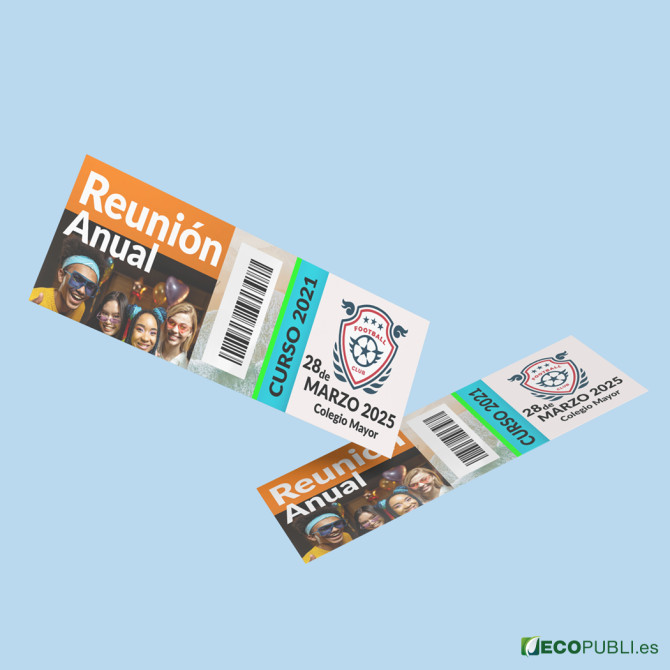 Entradas personalizadas para eventos con impresión a doble cara