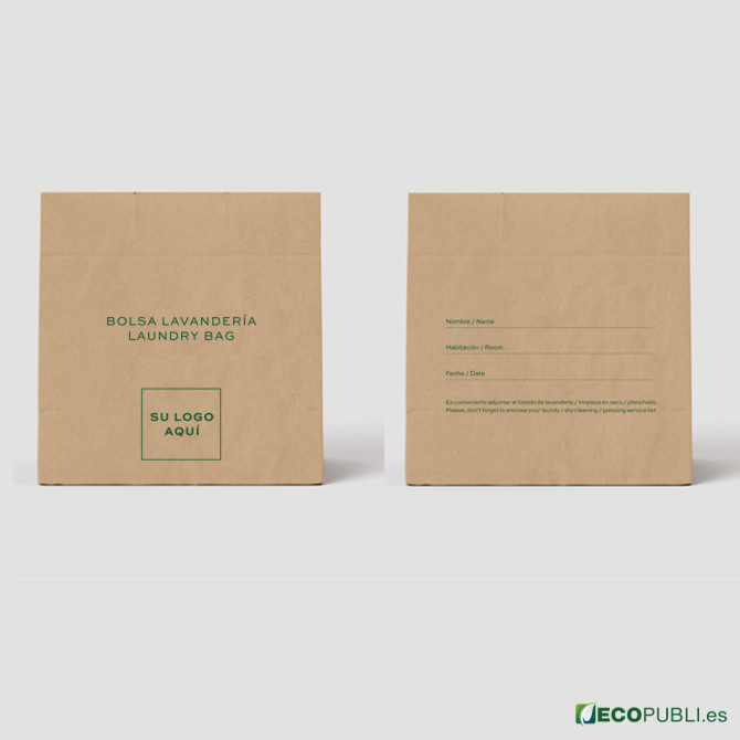 Bolsas de Lavandería Papel Kraft Personalizadas