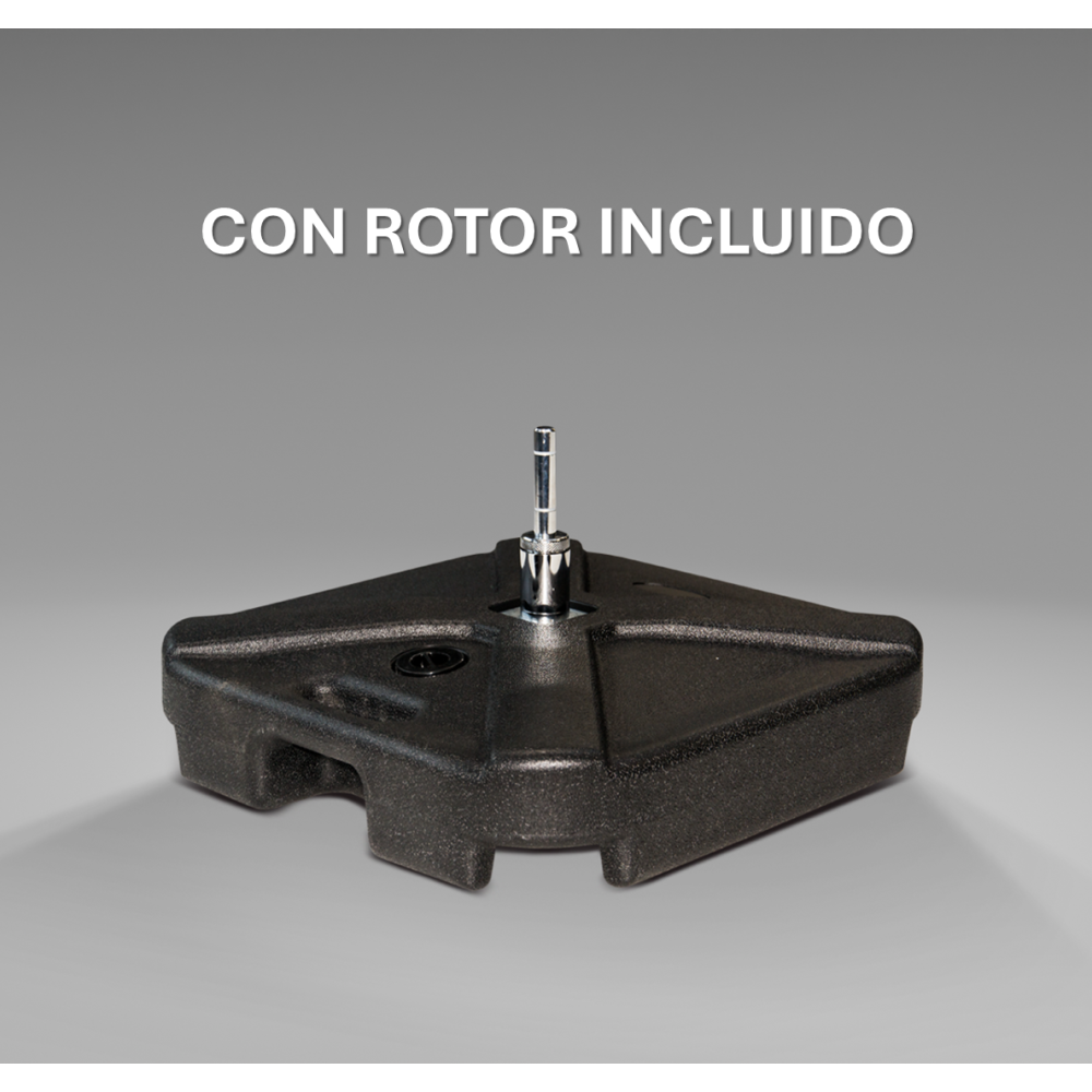 base para bandera de 20 litros con rotor giratorio