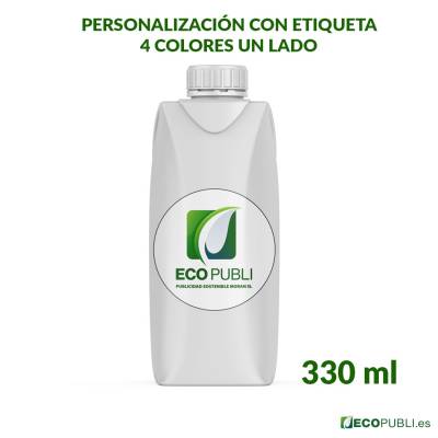 Briks de agua personalizados 330 ml para ferias y promociones comerciales