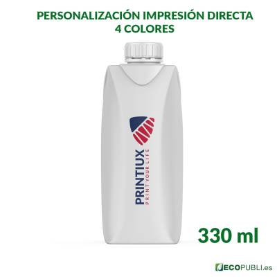 Briks de agua personalizados 330 ml para campañas publicitarias