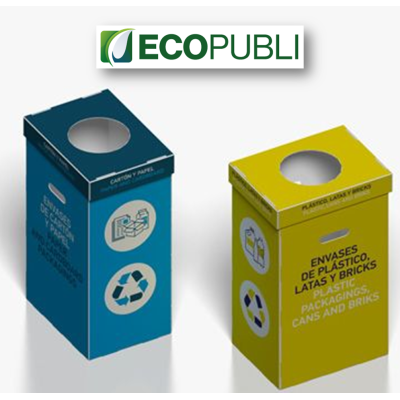 Papelera Reciclable personalizada Ecopubli