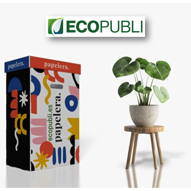 Papelera Eco de Polipropileno marca Ecopubli.