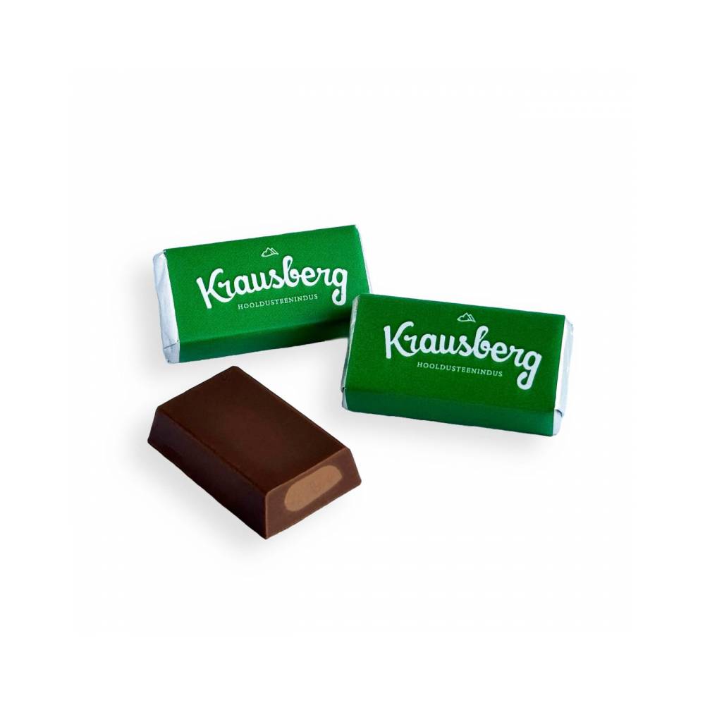 Chocolates con leche personalizados con praliné de nueces