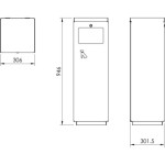 Papelera PSMK01502. Mobiliario Urbano de Calidad Ecopubli.