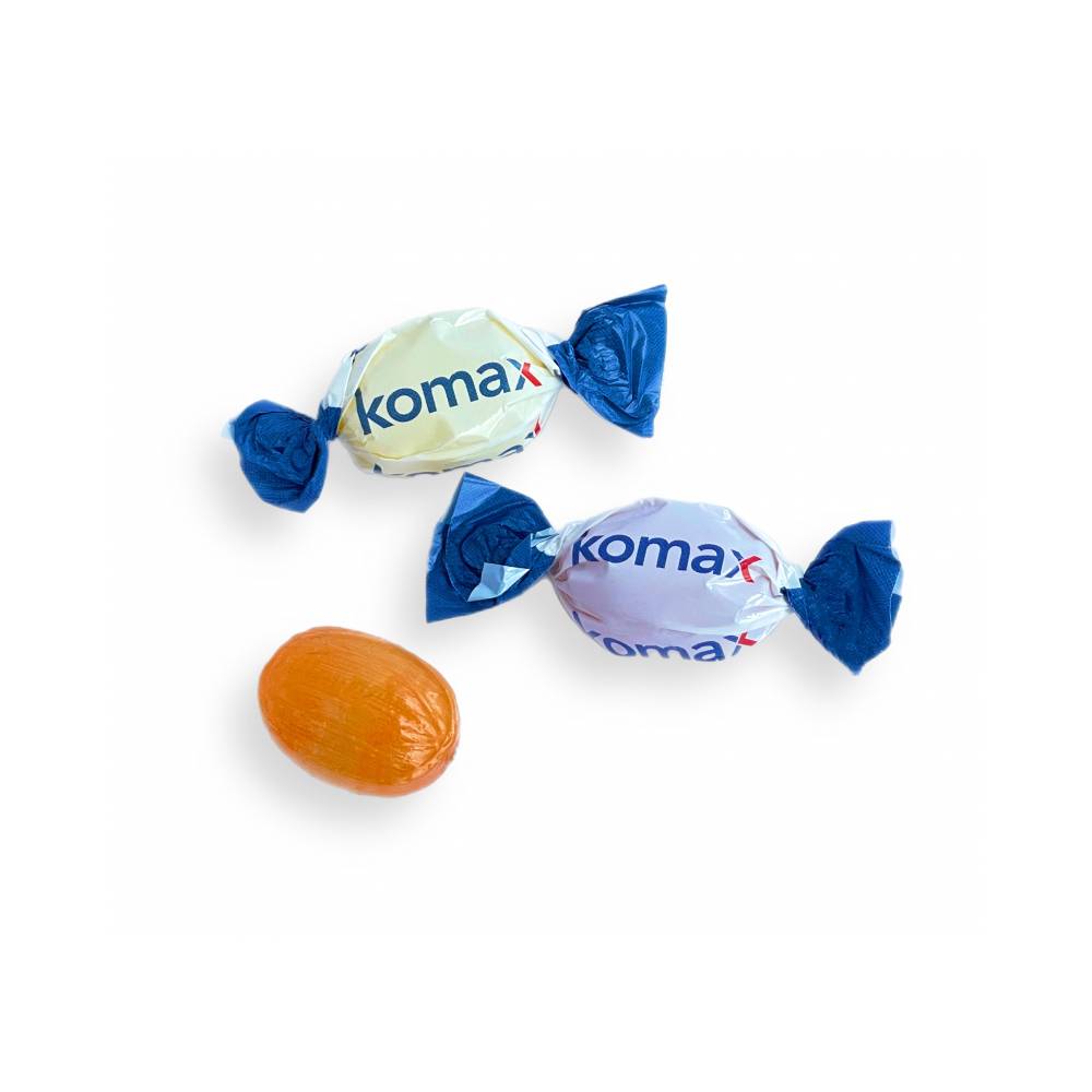Caramelo Duro Doble Lazo Ecopubli Personalizado.