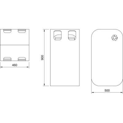 Papelera PSMKFL06100. Mobiliario Urbano de Calidad Ecopubli.