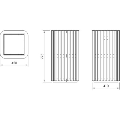 Papelera PSMKLI10600. Mobiliario Urbano de Calidad Ecopubli.