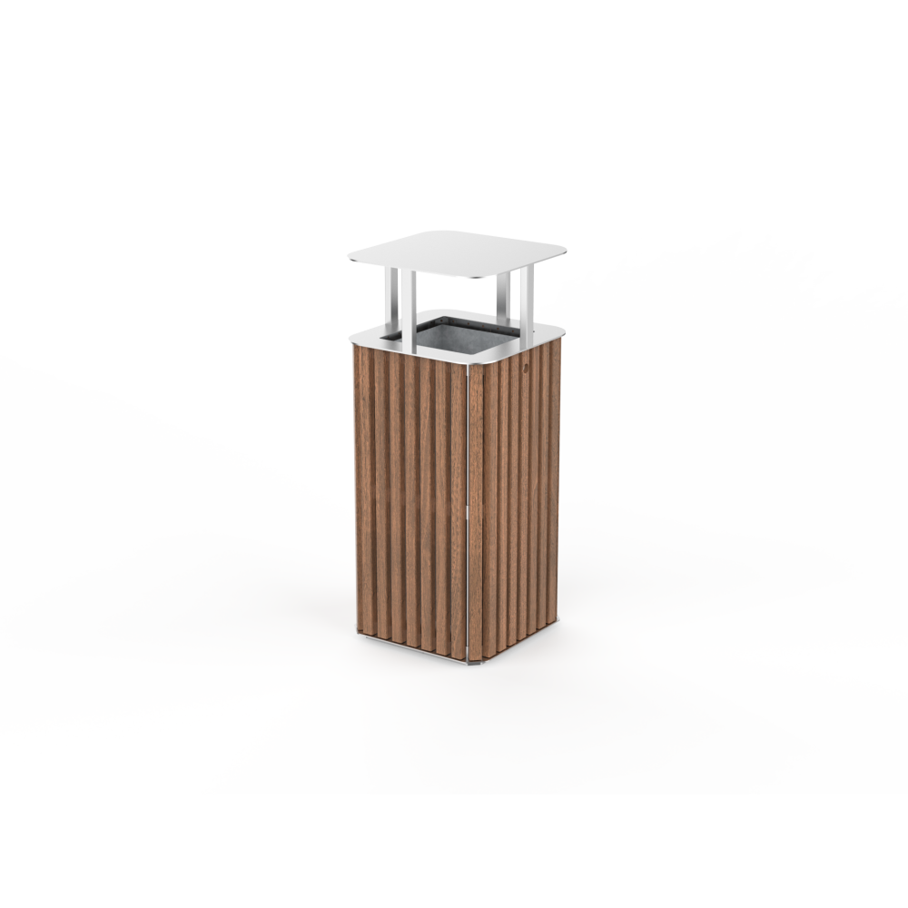 Papelera PSMKLI10700. Mobiliario Urbano de Calidad Ecopubli.