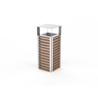 Papelera PSMKTR04200. Mobiliario Urbano de Calidad Ecopubli.