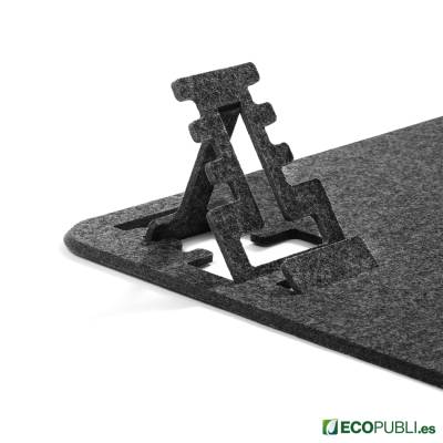 Alfombrilla de escritorio EFFECT 700x330 mm con soporte para móvil.