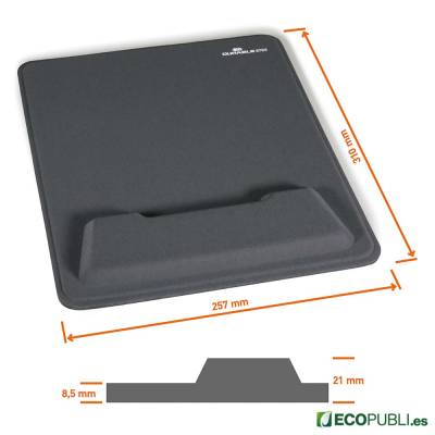 Alfombrilla Ratón Ergotop con Soporte para Muñeca Rectangular