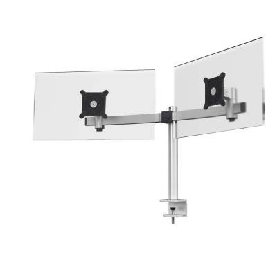 Soporte Monitor para 2 Pantallas con Mordaza de Mesa